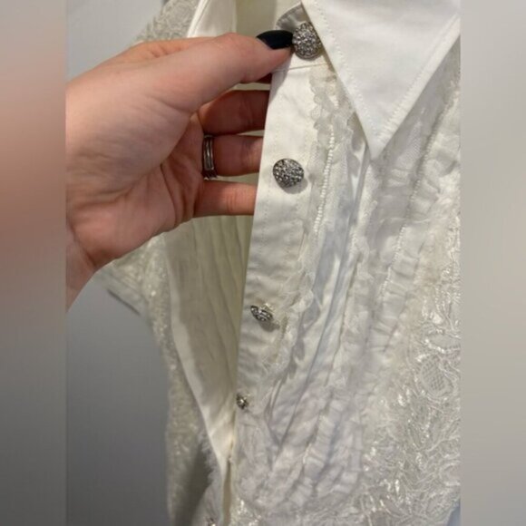 🌟 ST. JOHN COUTURE Blouse- Size 12 - Picture 9 of 11